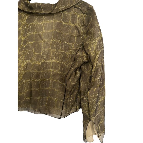 Herve Leger Paris Silk Blend Sheer Top Size US 6 - Picture 11 of 16